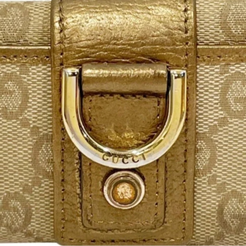 Authentic Gucci Gold monogram canvas key wallet - Picture 9 of 9